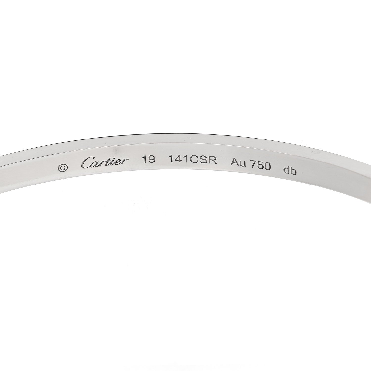 Cartier 18K White Gold Small LOVE Bracelet 19 6 of 8