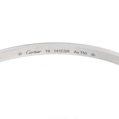Cartier 18K White Gold Small LOVE Bracelet 19 6 of 8