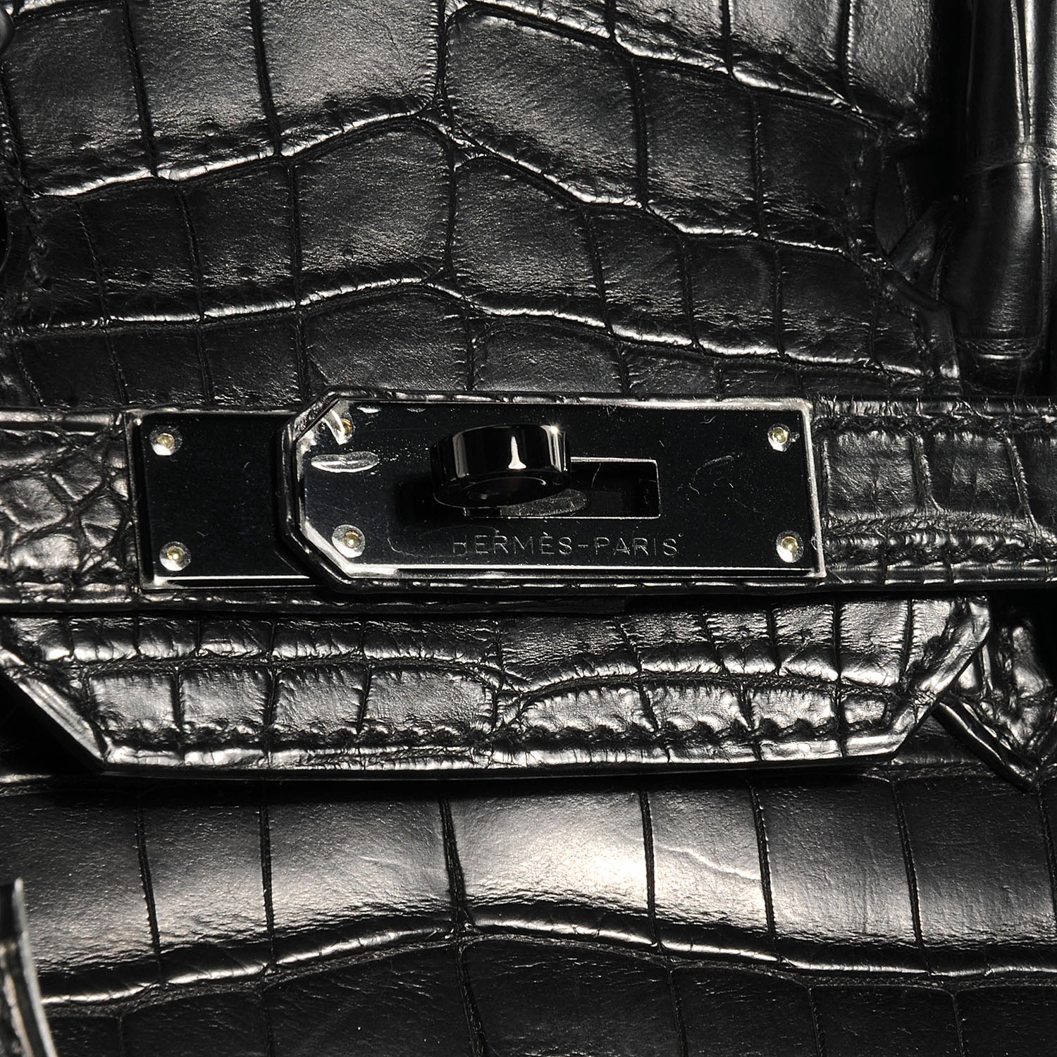 Hermes Matte Niloticus Crocodile Birkin 30 SO BLACK 10 of 10
