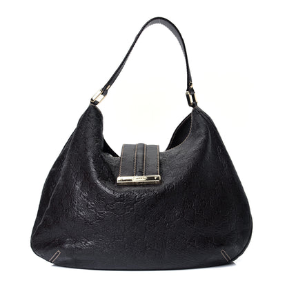 Gucci Guccissima Large New Ladies Web Hobo Dark Brown 1 of 4