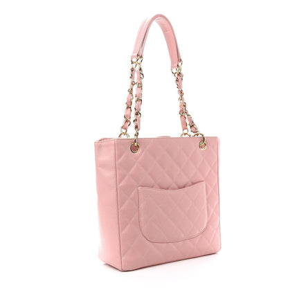 Chanel Caviar Quilted Petit Shopping Tote PST Pink 2 of 10