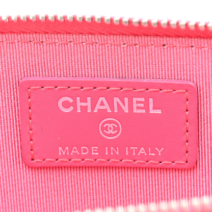 Chanel Patent Calfskin Quilted Zip Around Phone Holder Fuchsia 8 of 16