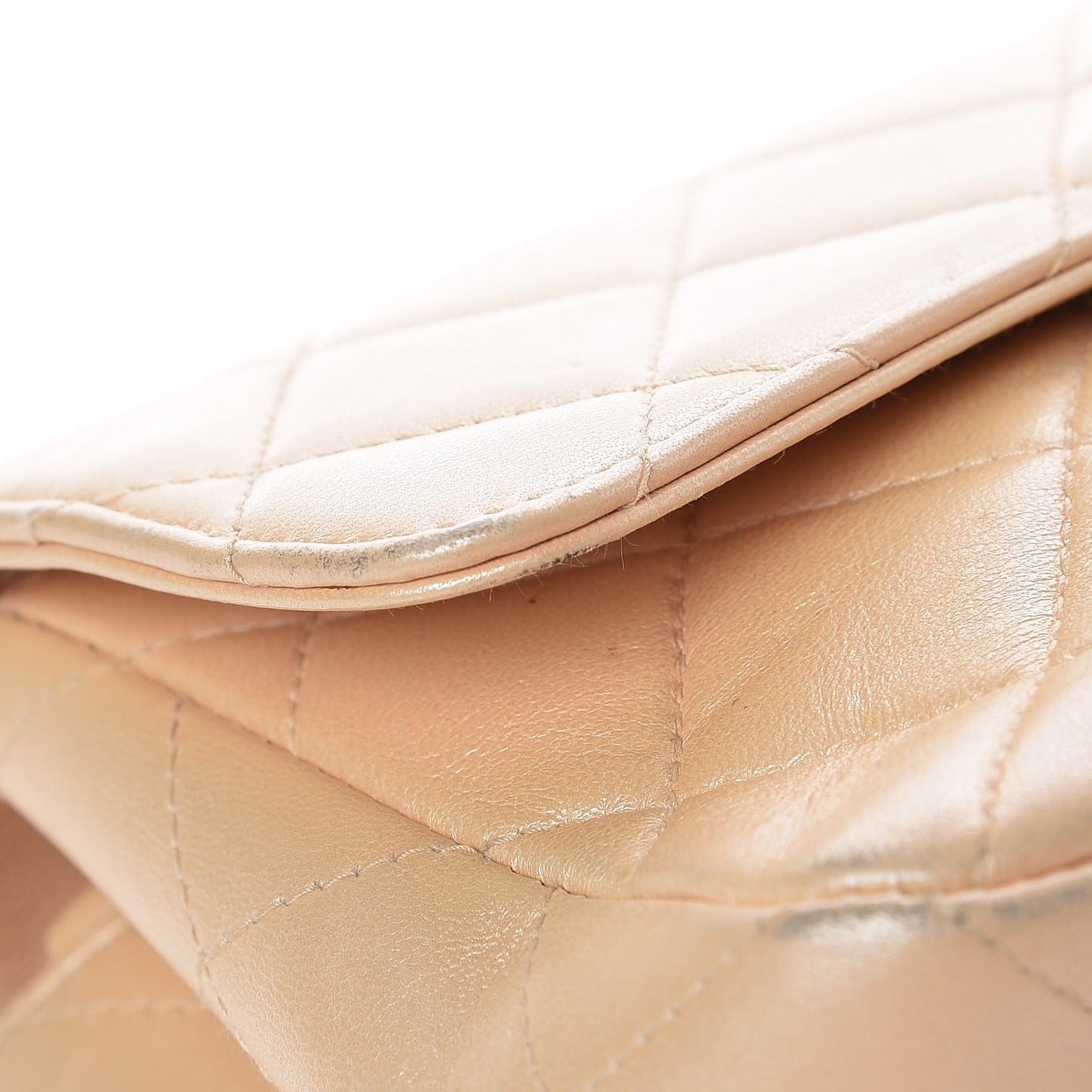 Lambskin Quilted Extra Mini Flap Light Beige