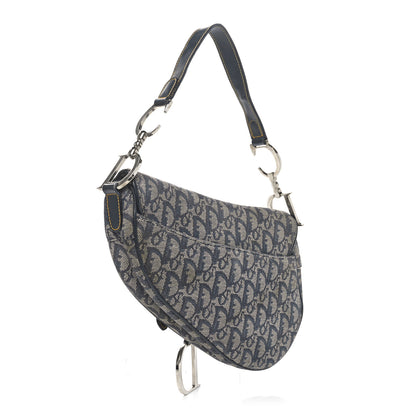 Christian Dior Monogram Saddle Bag Blue 3 of 11