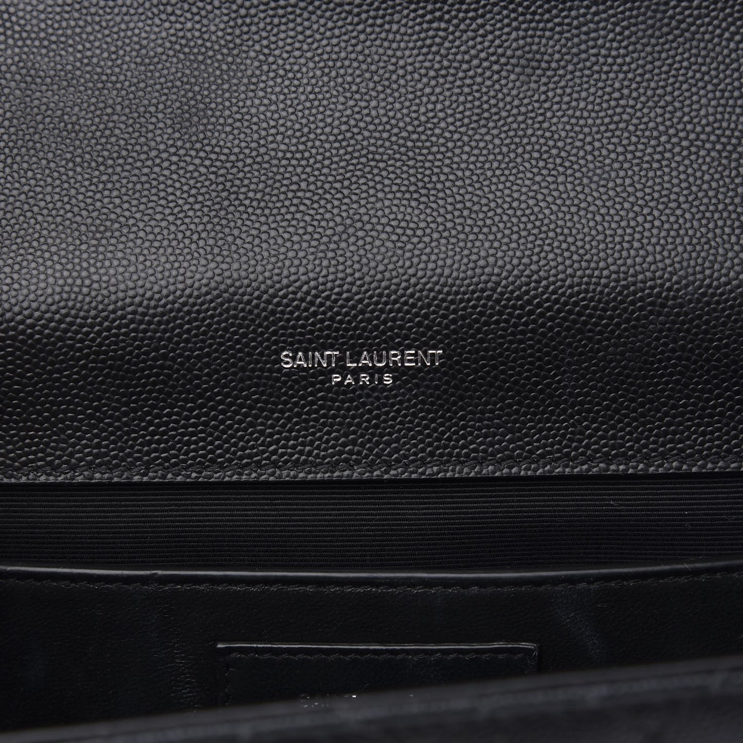Grain De Poudre Textured Mixed Matelasse Triquilt Medium Monogram Satchel Black