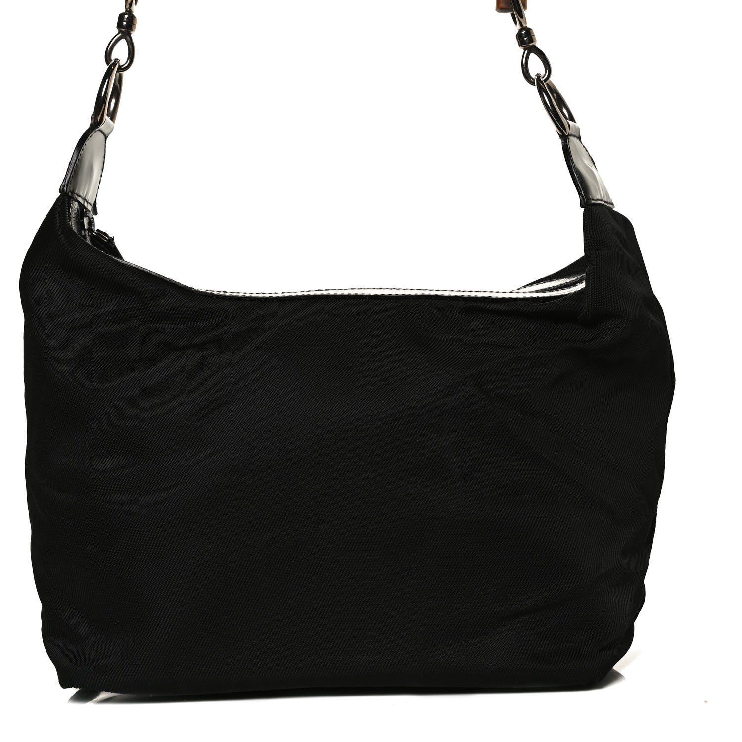 Gucci Nylon Bamboo Top Handle Hobo Black 7 of 14