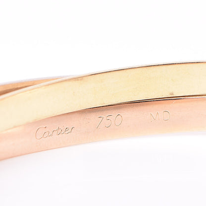 Cartier 18K Pink Yellow White Gold Trinity Bangle 4 of 8