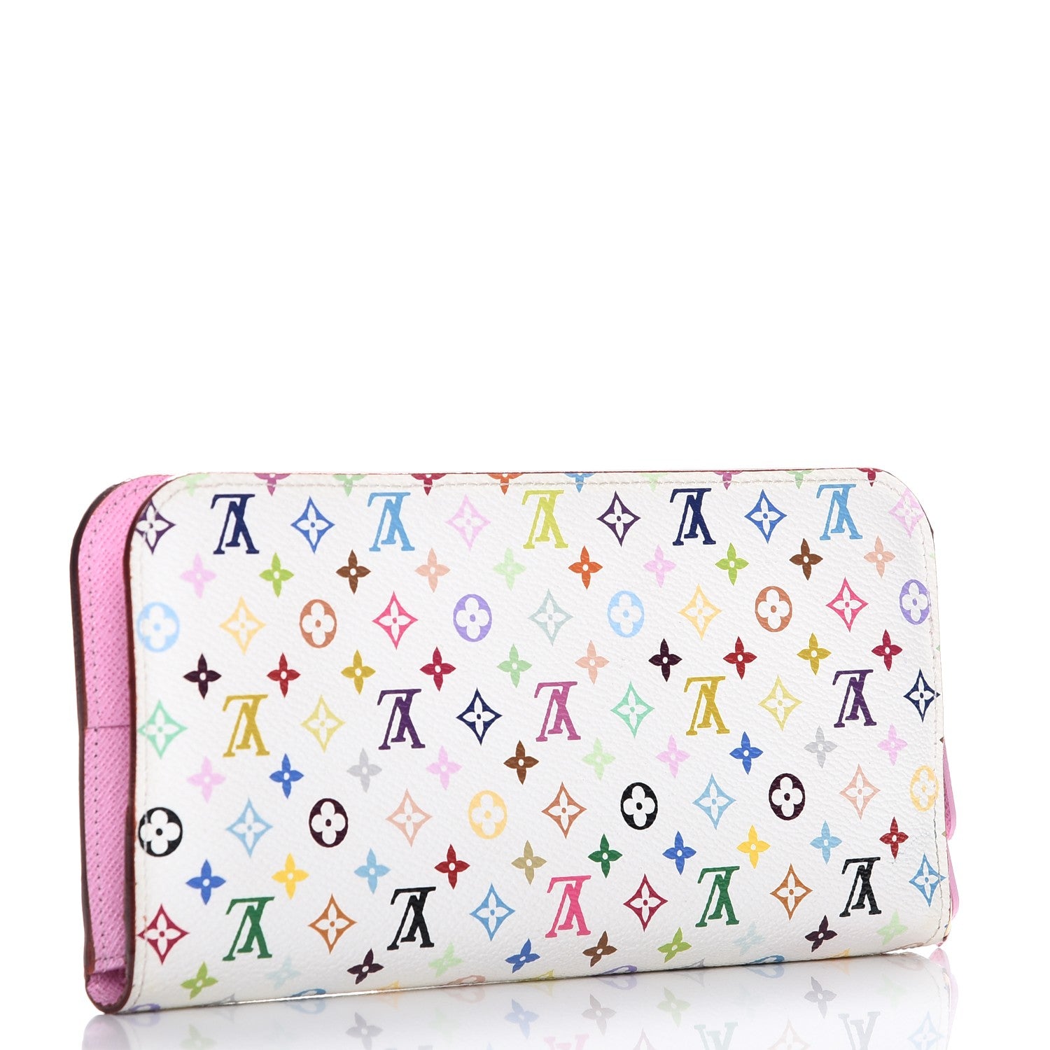 Louis Vuitton Monogram Multicolor Insolite Wallet White Litchi 3 of 8