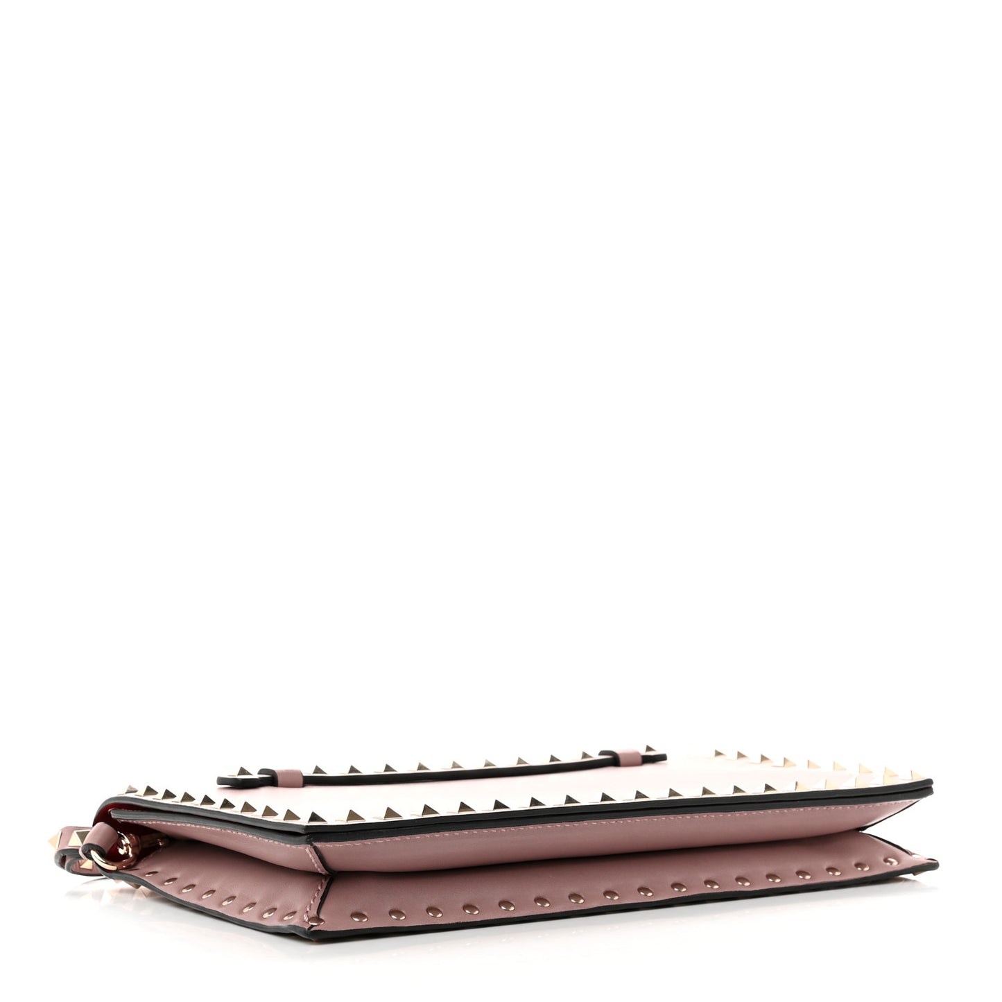 Nappa Rockstud Wristlet Clutch Poudre