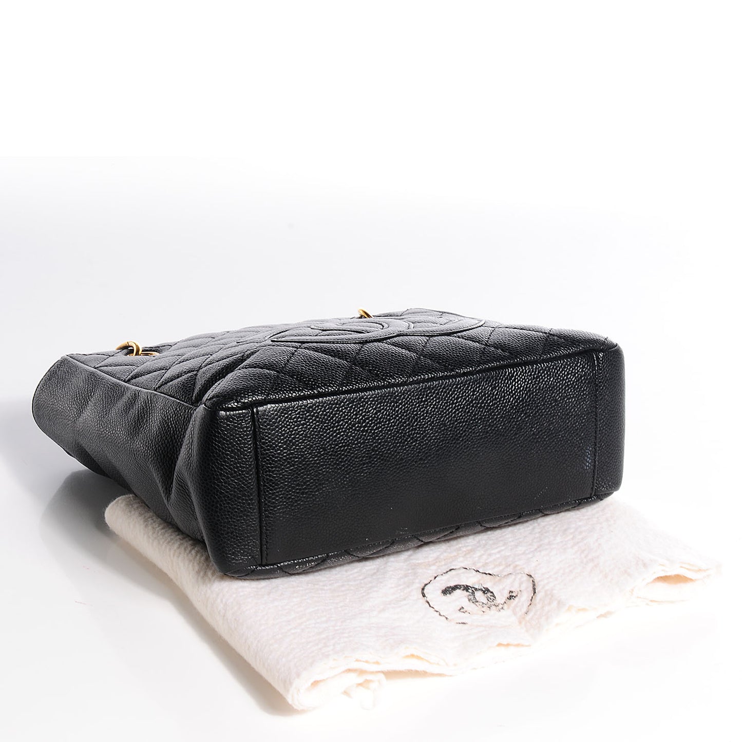 Caviar Petit Shopping Tote PST Black