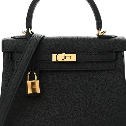 Hermes Togo Kelly Retourne 25 Black 8 of 11