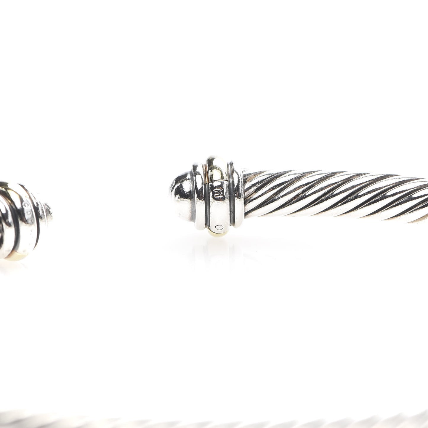 Sterling Silver 18K Yellow Gold 4mm Cable Classics Bracelet