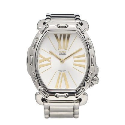 Fendi Stainless Steel 34mm Selleria Tonneau Quartz Watch 1 of 8