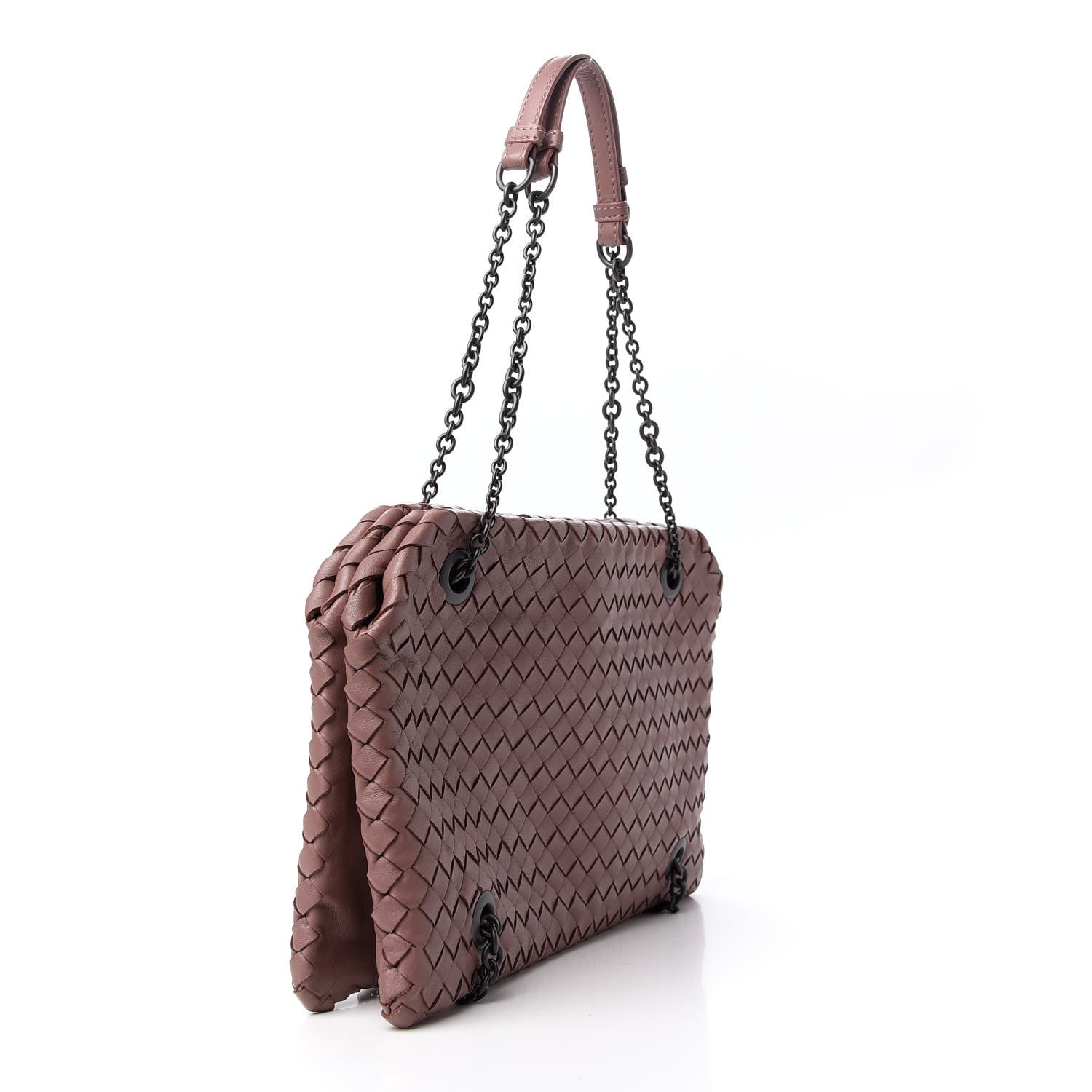 Bottega Veneta Nappa Intrecciato Duo Dusty Rose 3 of 8