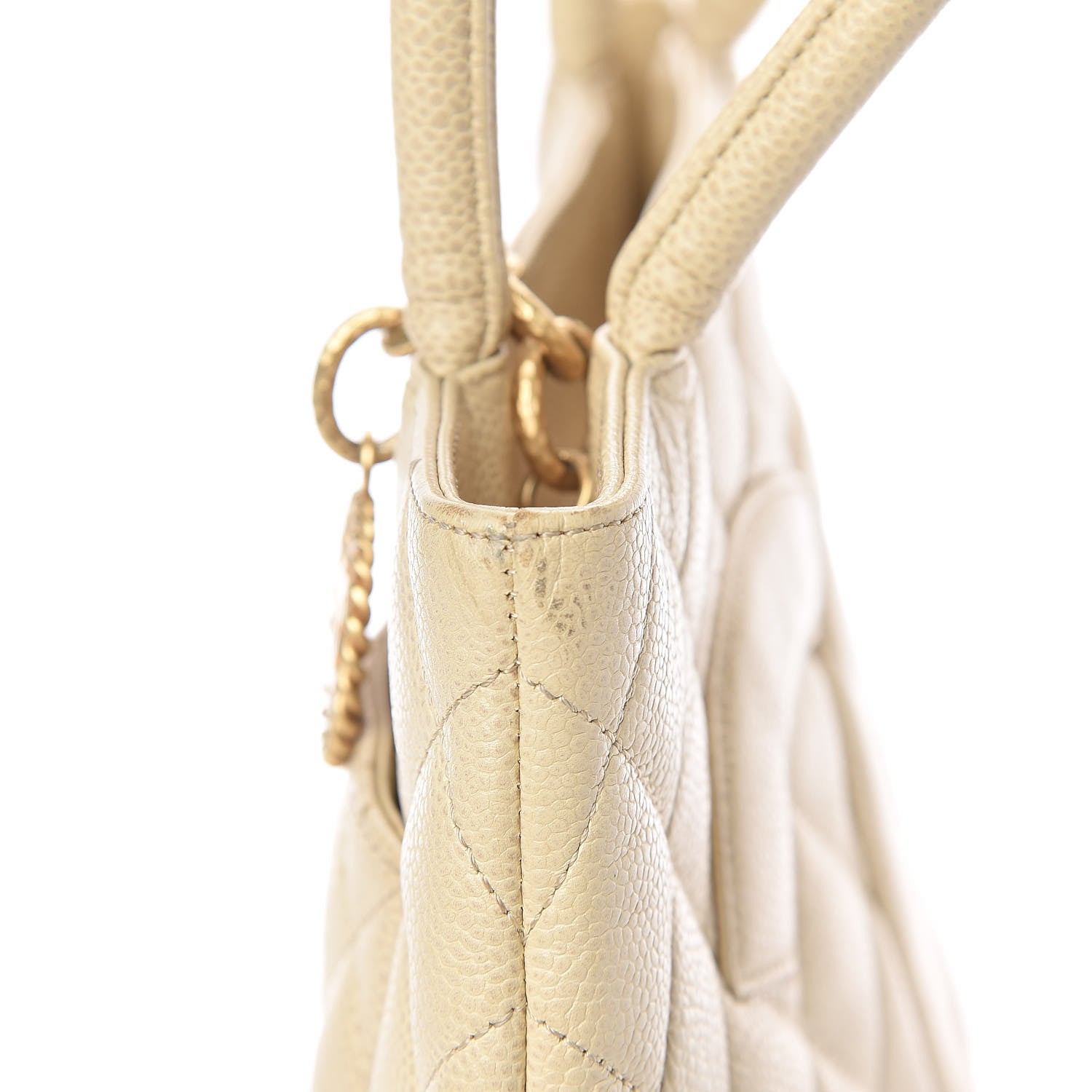 Chanel Caviar Quilted Medallion Tote Light Beige 16 of 18