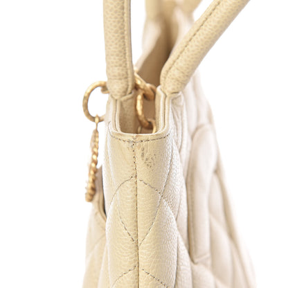 Chanel Caviar Quilted Medallion Tote Light Beige 16 of 18
