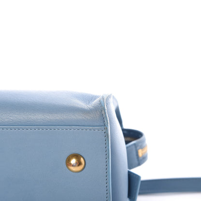 Saint Laurent Calfskin Small Classic Y Cabas Blue Glacier 12 of 14