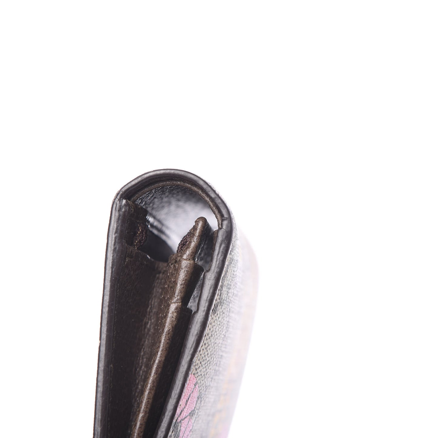 GG Supreme Monogram Bengal Card Case Beige Pink