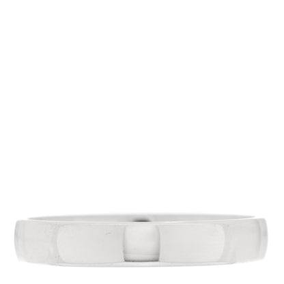Hermes 18K White Gold Diamond Ever Herakles Wedding Band Ring 57 8 3 of 5