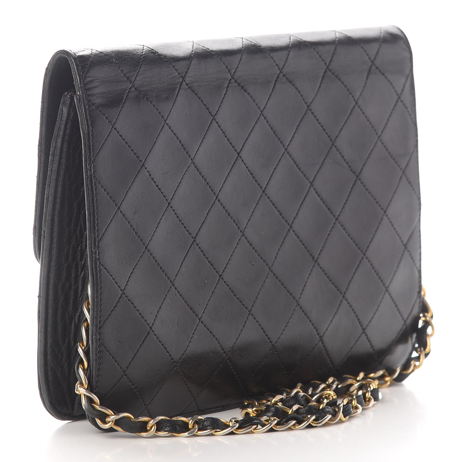 Chanel Lambskin Quilted Small Single Flap Black 2 of 10