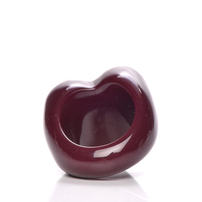 Louis Vuitton Resin Swarovski Heart Inclusion Ring M Amarante 6.5 3 of 4