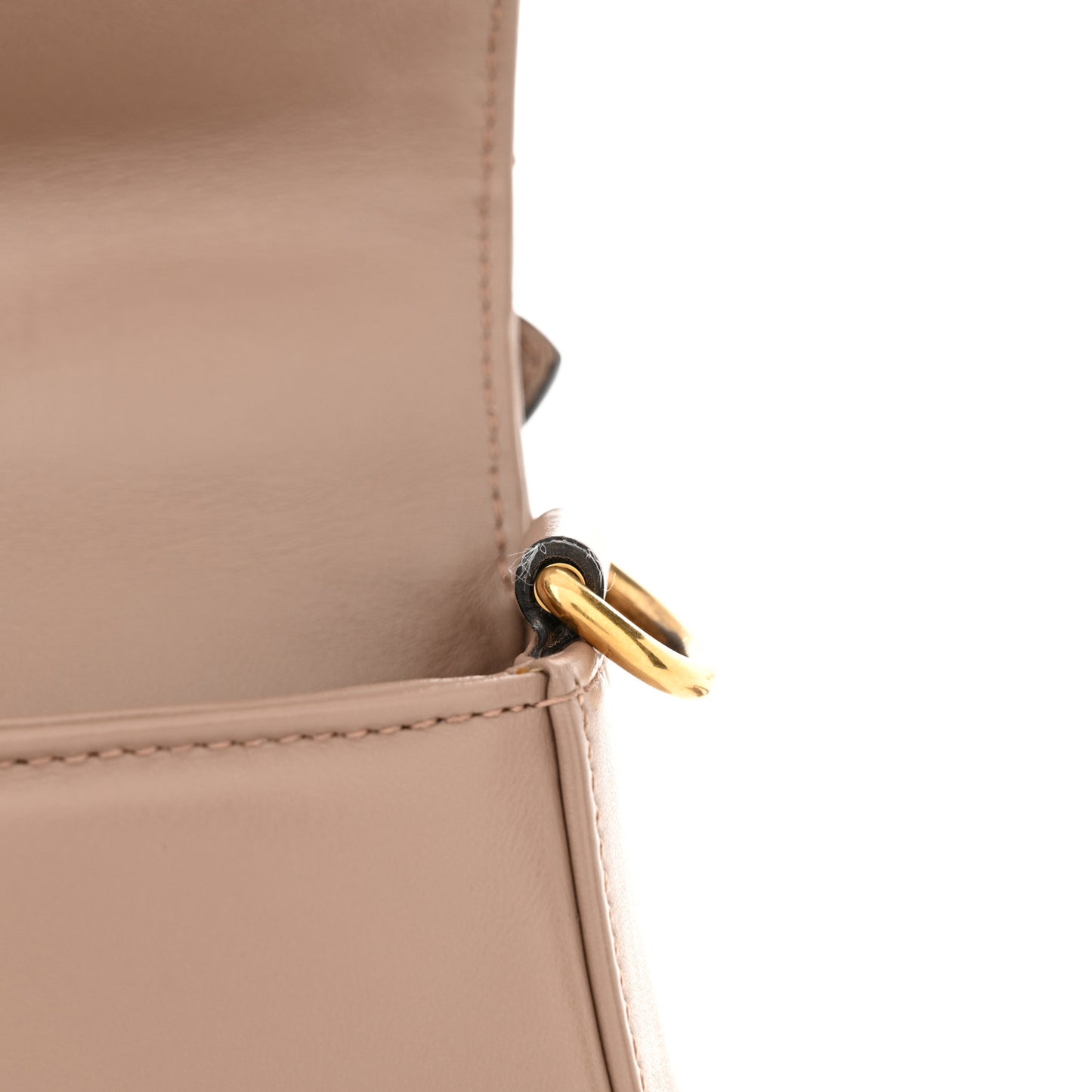 Calfskin Matelasse Mini GG Marmont Top Handle Shoulder Bag Porcelain Rose