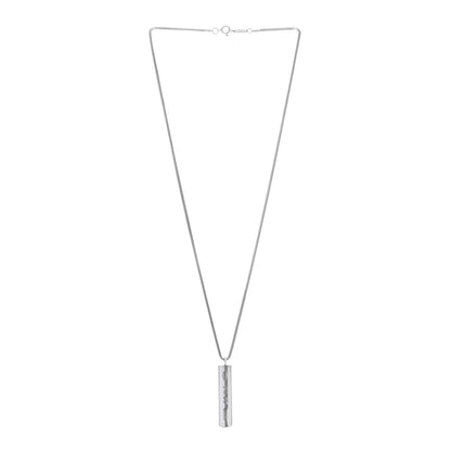 Tiffany Sterling Silver 1837 Bar Pendant Necklace 3 of 4