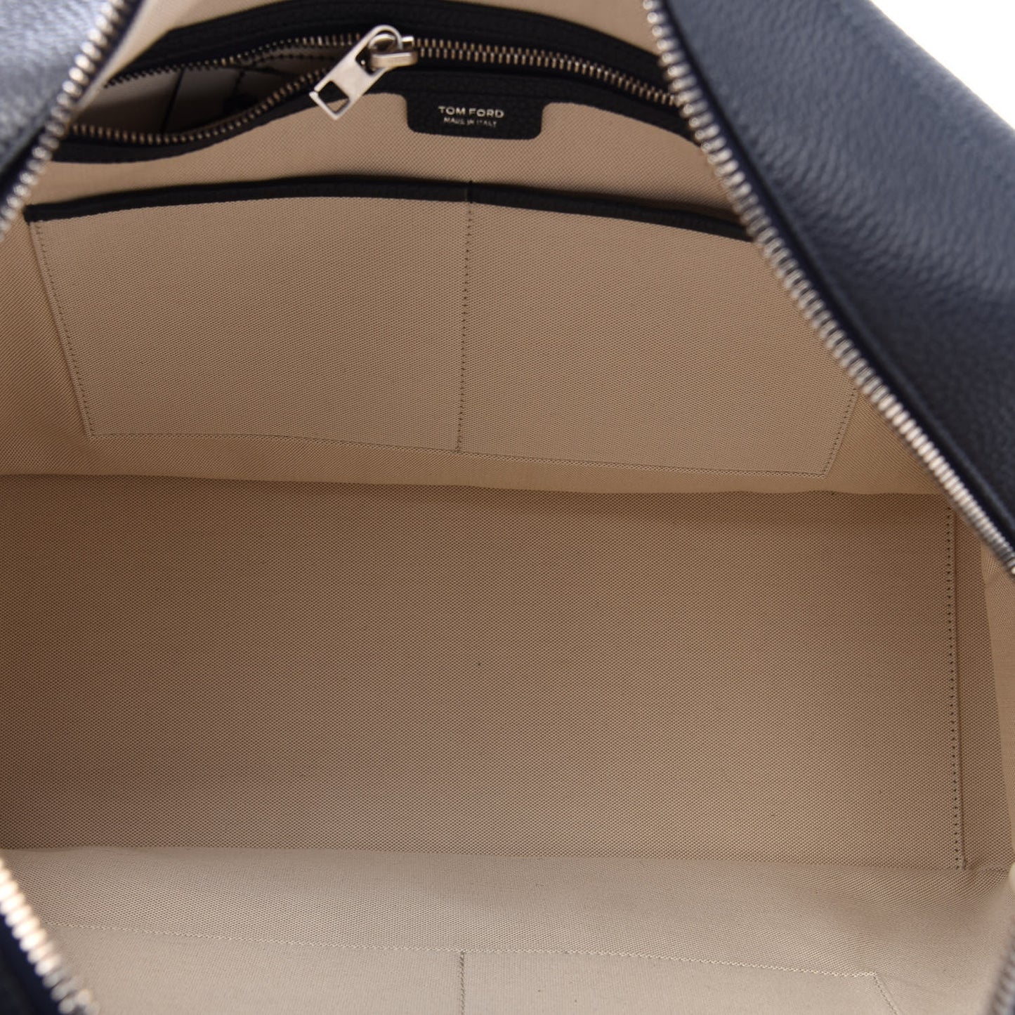 Grained Calfskin Medium T Line Briefcase Black