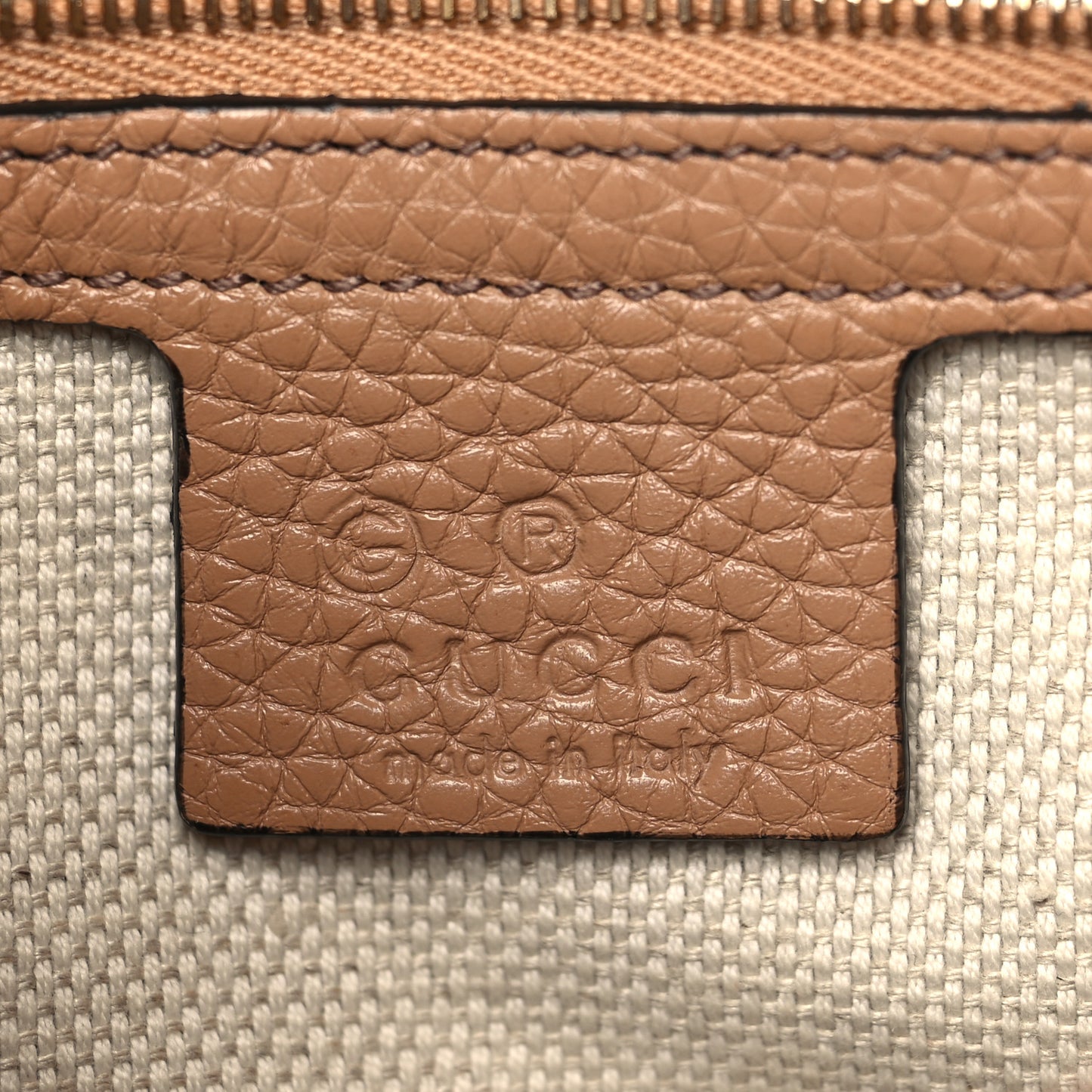 Pebbled Calfskin Medium Soho Flap Crossbody Camelia