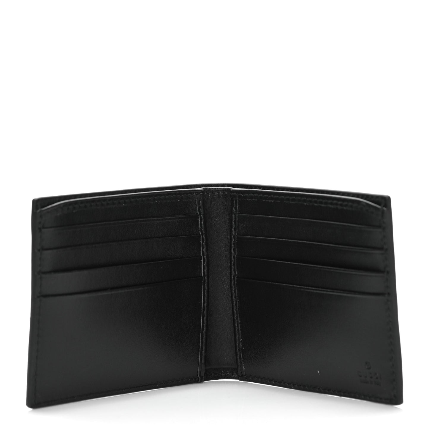 Plutone Calfskin Logo Bi-Fold Wallet Black
