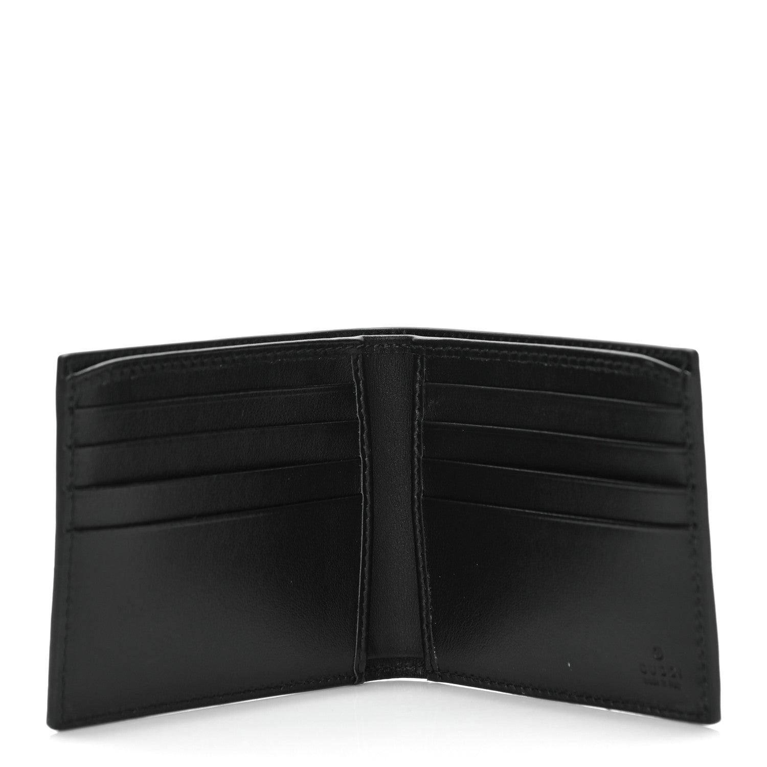 Gucci Plutone Calfskin Logo Bi-Fold Wallet Black 5 of 10