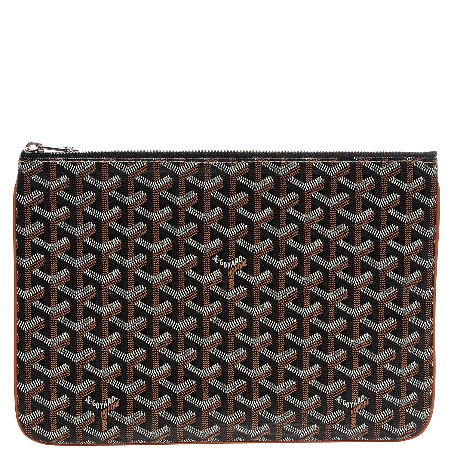 Goyard Goyardine Senat Pochette MM Black Gold 1 of 18