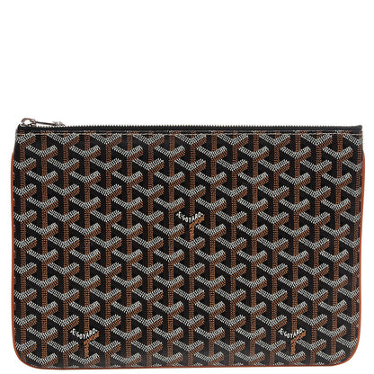 Goyard Goyardine Senat Pochette MM Black Gold 1 of 18