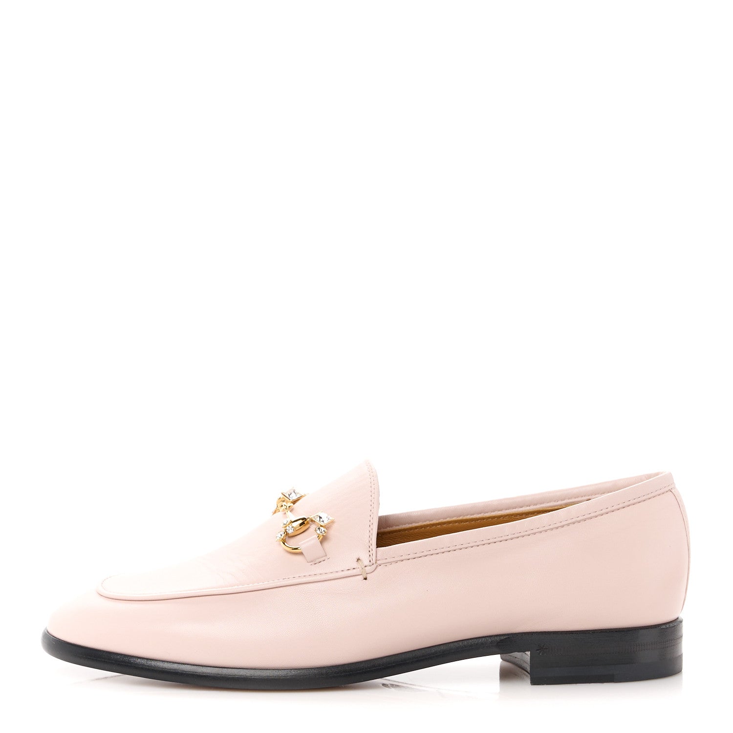 Gucci Malaga Kid Crystal Horsebit Womens Jordaan Loafers 39 Pink Hibiscus 1 of 9