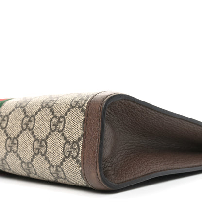 Gucci GG Supreme Monogram Web Ophidia Pouch Brown 9 of 9