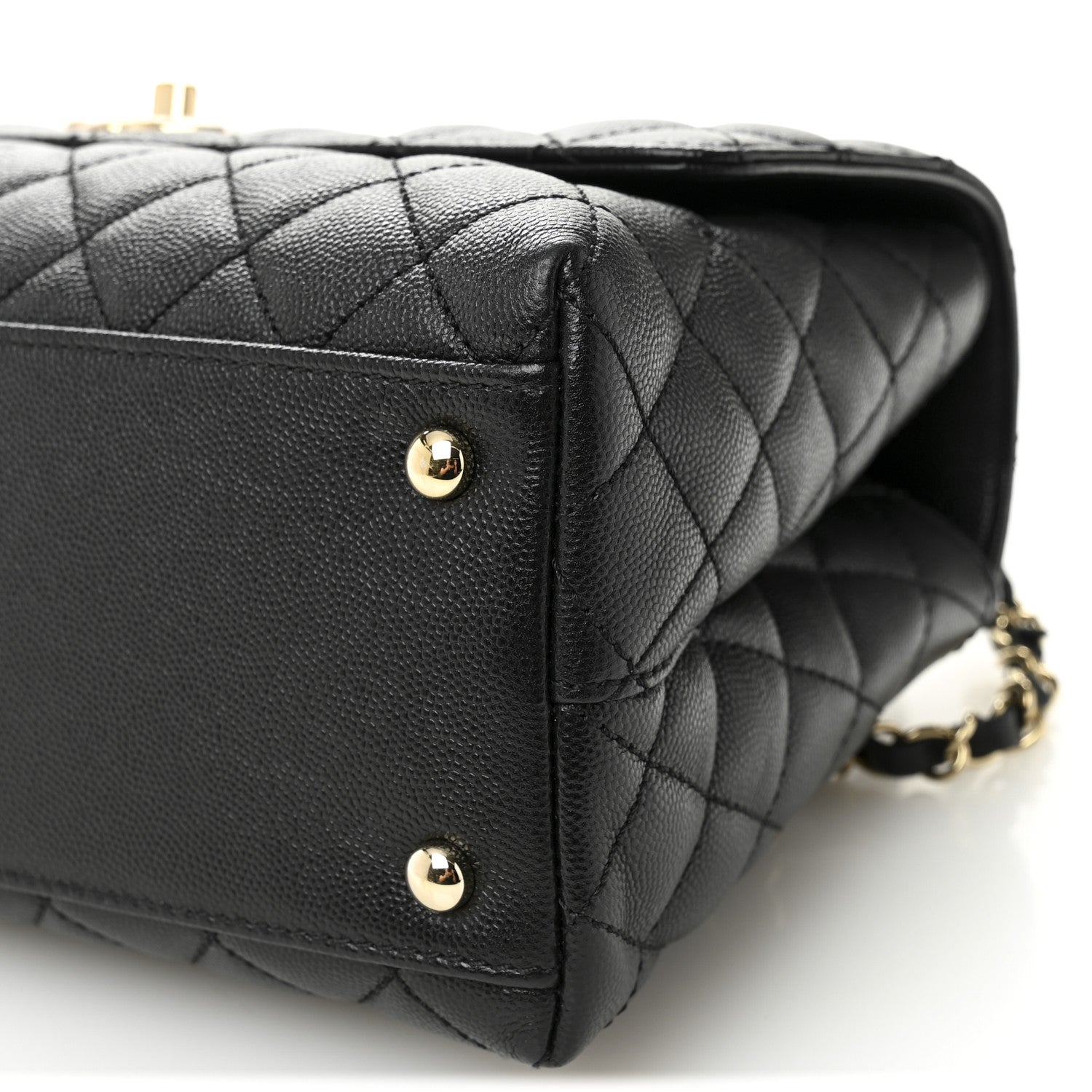 Chanel Caviar Quilted Small Coco Handle Flap Black 10 of 10