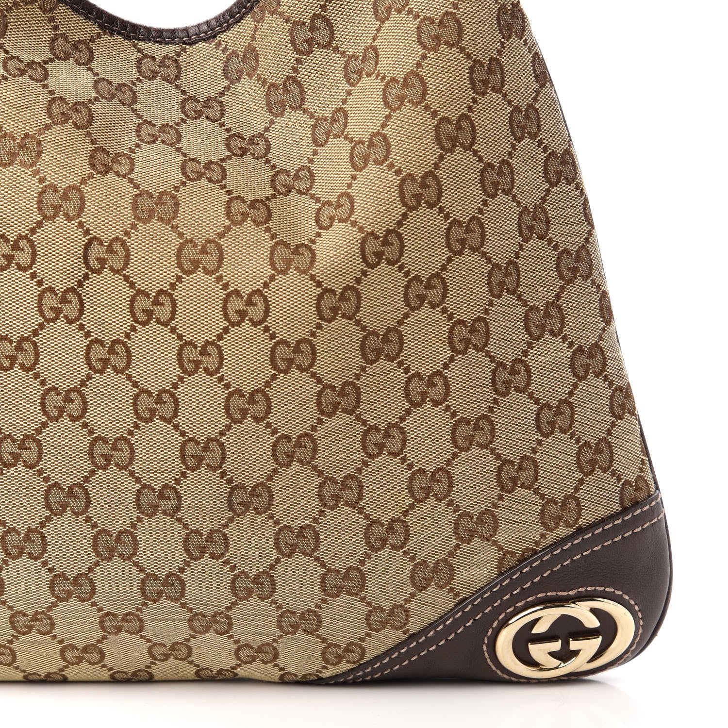 Gucci Monogram Medium New Britt Hobo Dark Brown 10 of 10
