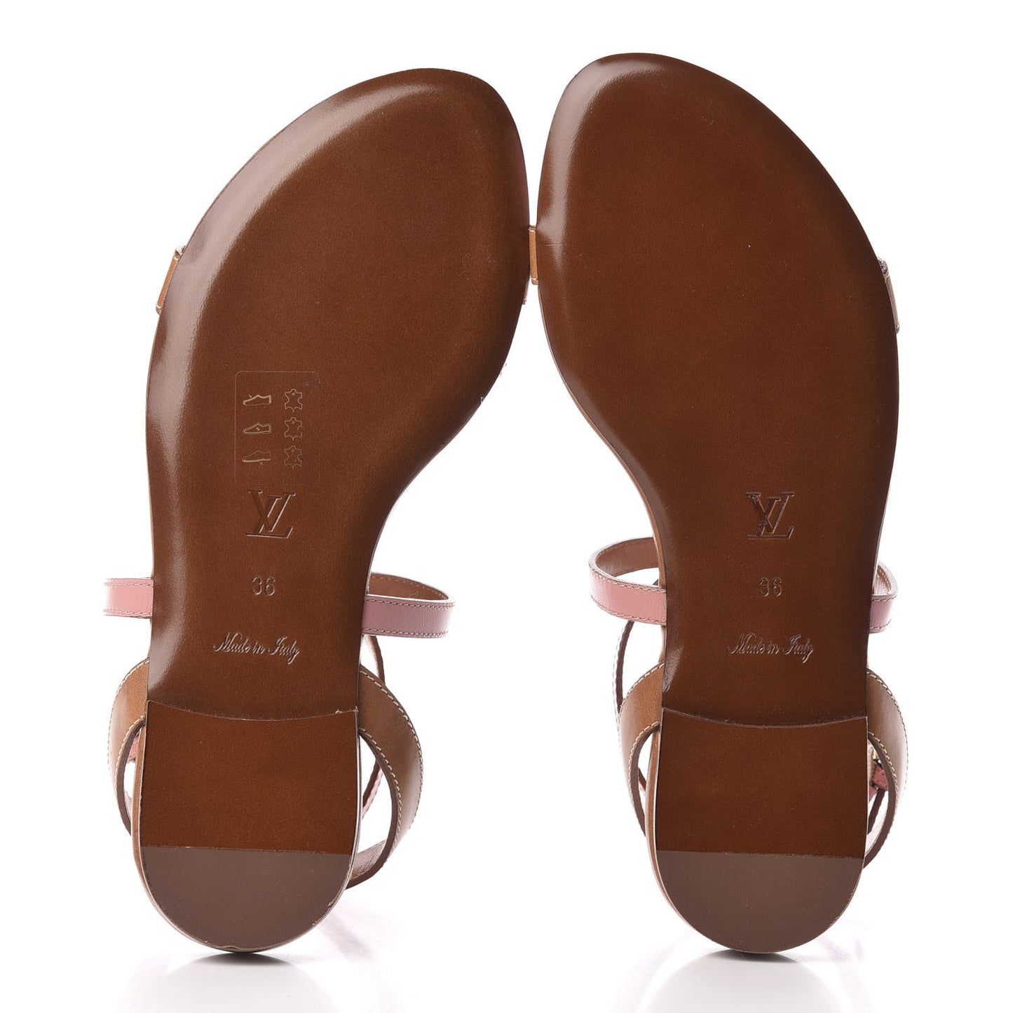Calfskin Farenheit Flat Sandals 36 Pink