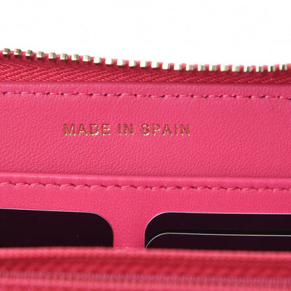 Chanel Lambskin Quilted Large Gusset Zip Around Wallet Fuchsia 7 of 8