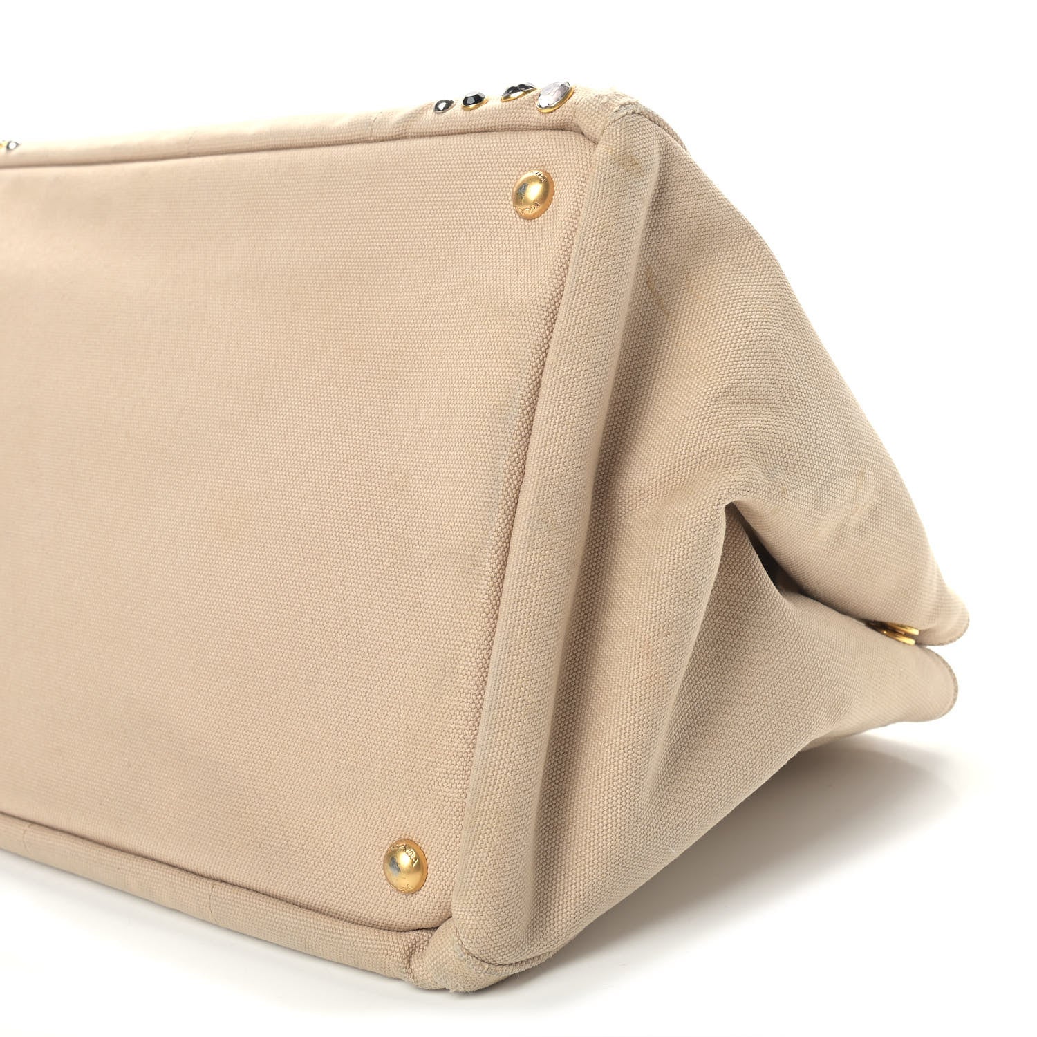 Prada Canapa Crystal Studded Tote Corda 12 of 12