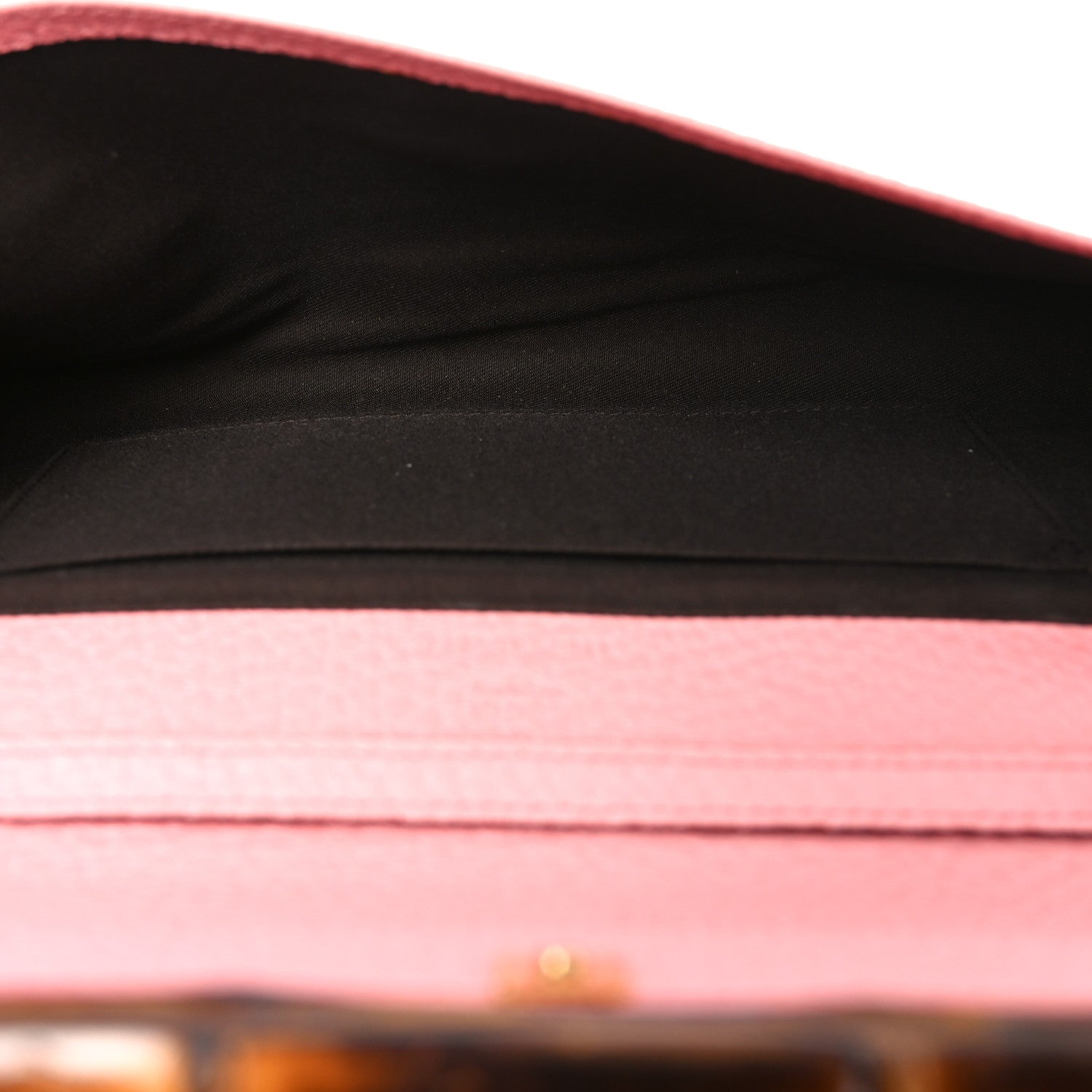Gucci Calfskin Bamboo Bar Clutch Pink 5 of 10