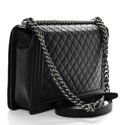 Chanel Caviar Quilted Large Boy Flap Black Black 3 of 11