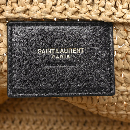 Saint Laurent Raffia Rive Gauche Tote Natural 6 of 10