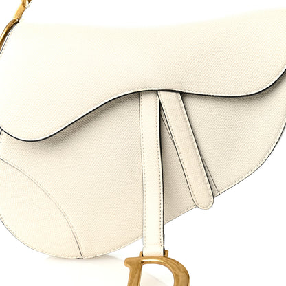 Christian Dior Grained Calfskin Saddle Bag White 8 of 10