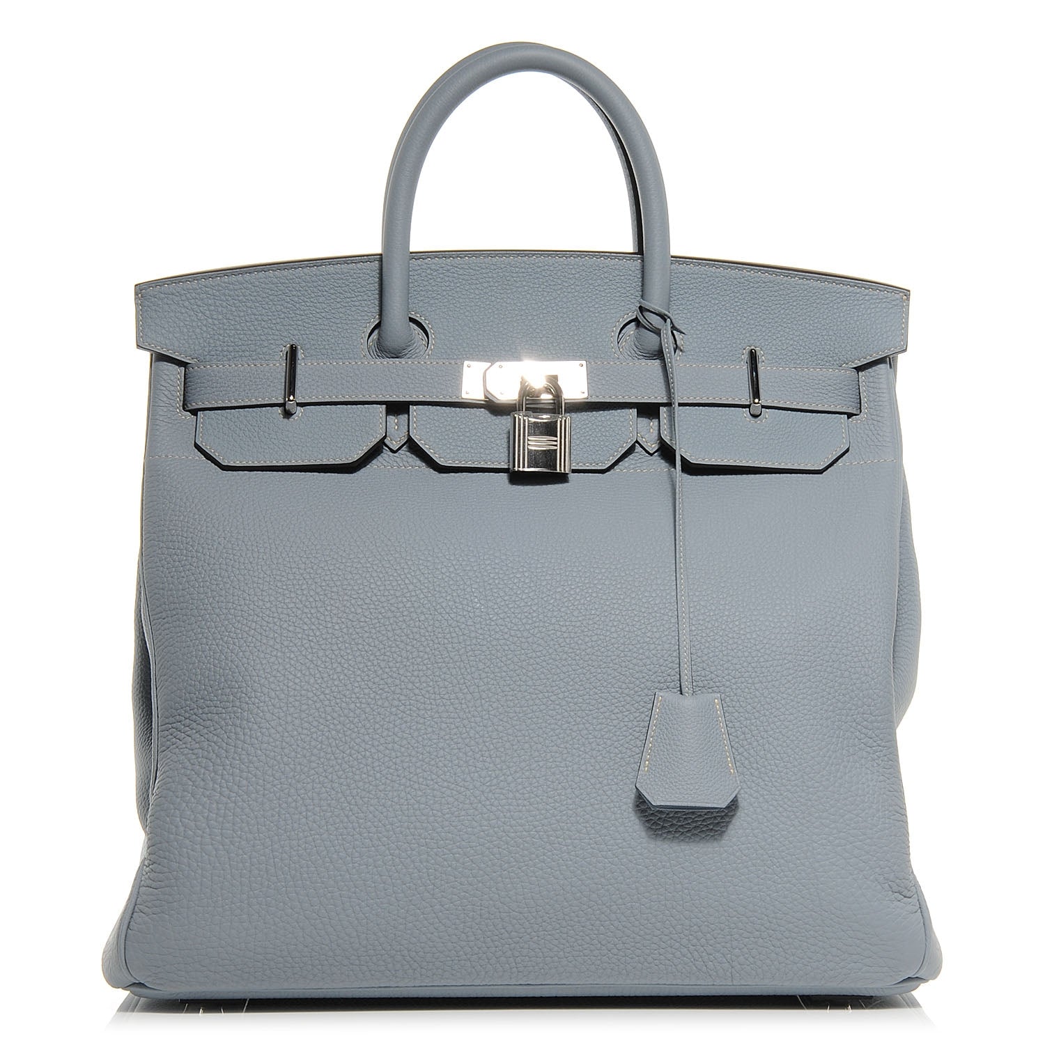 Hermes Togo HAC Birkin 40 Bleu Lin 1 of 9
