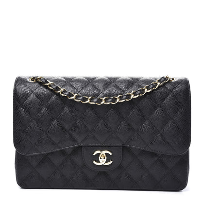 Chanel Caviar Quilted Jumbo Double Flap Black 1 of 10