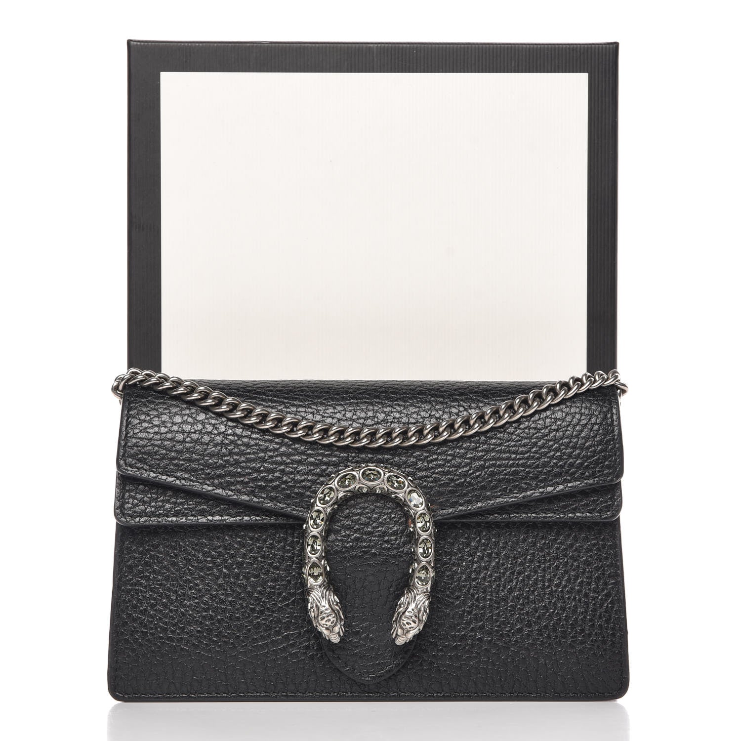 Gucci Calfskin Super Mini Dionysus Shoulder Bag Black 8 of 8
