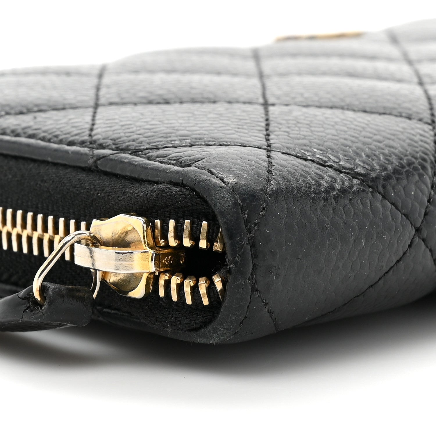 Chanel Caviar Quilted Large Gusset Zip Around Wallet Black 12 of 17