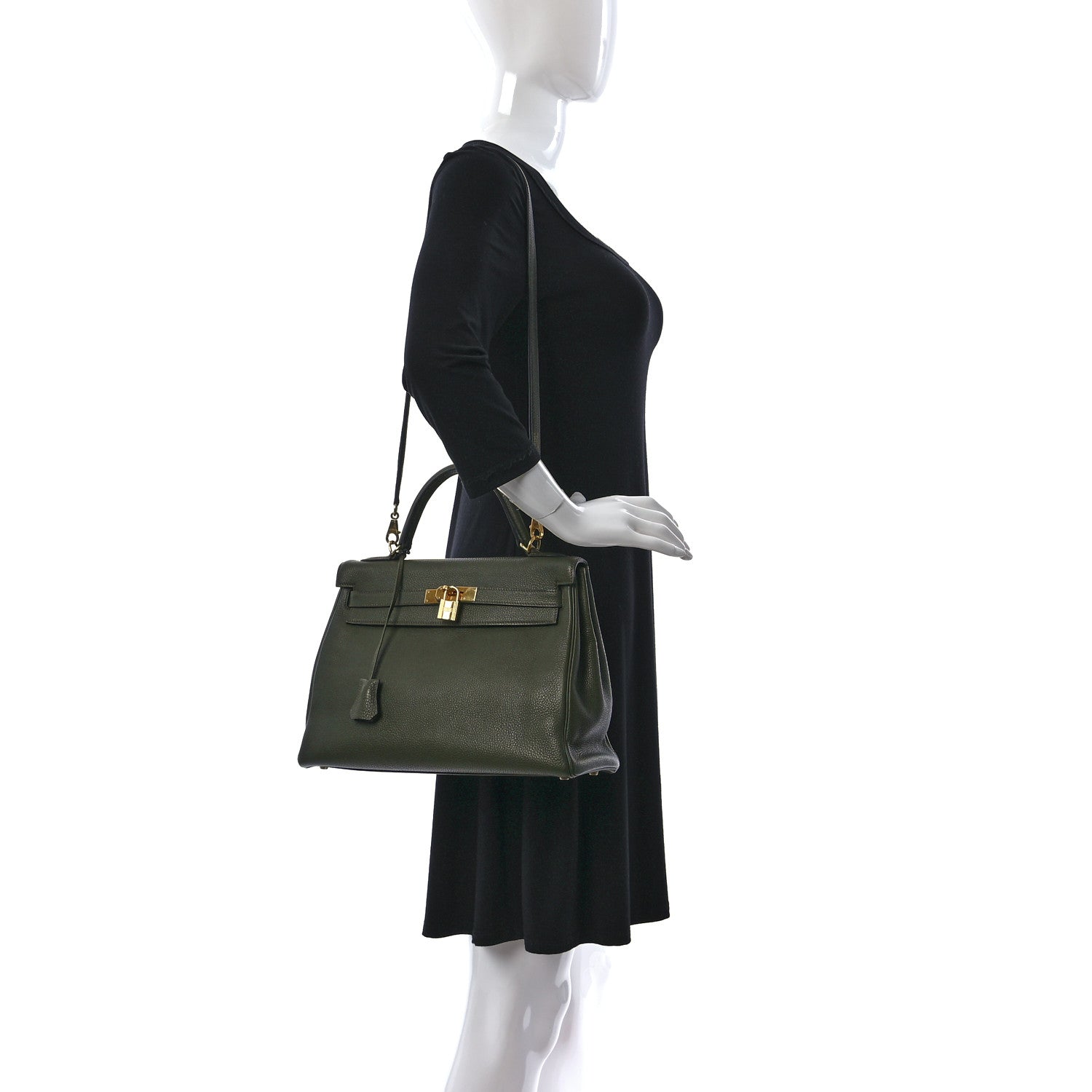 Hermes Togo Kelly Retourne 32 Vert Olive 2 of 10