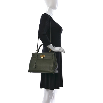 Hermes Togo Kelly Retourne 32 Vert Olive 2 of 10